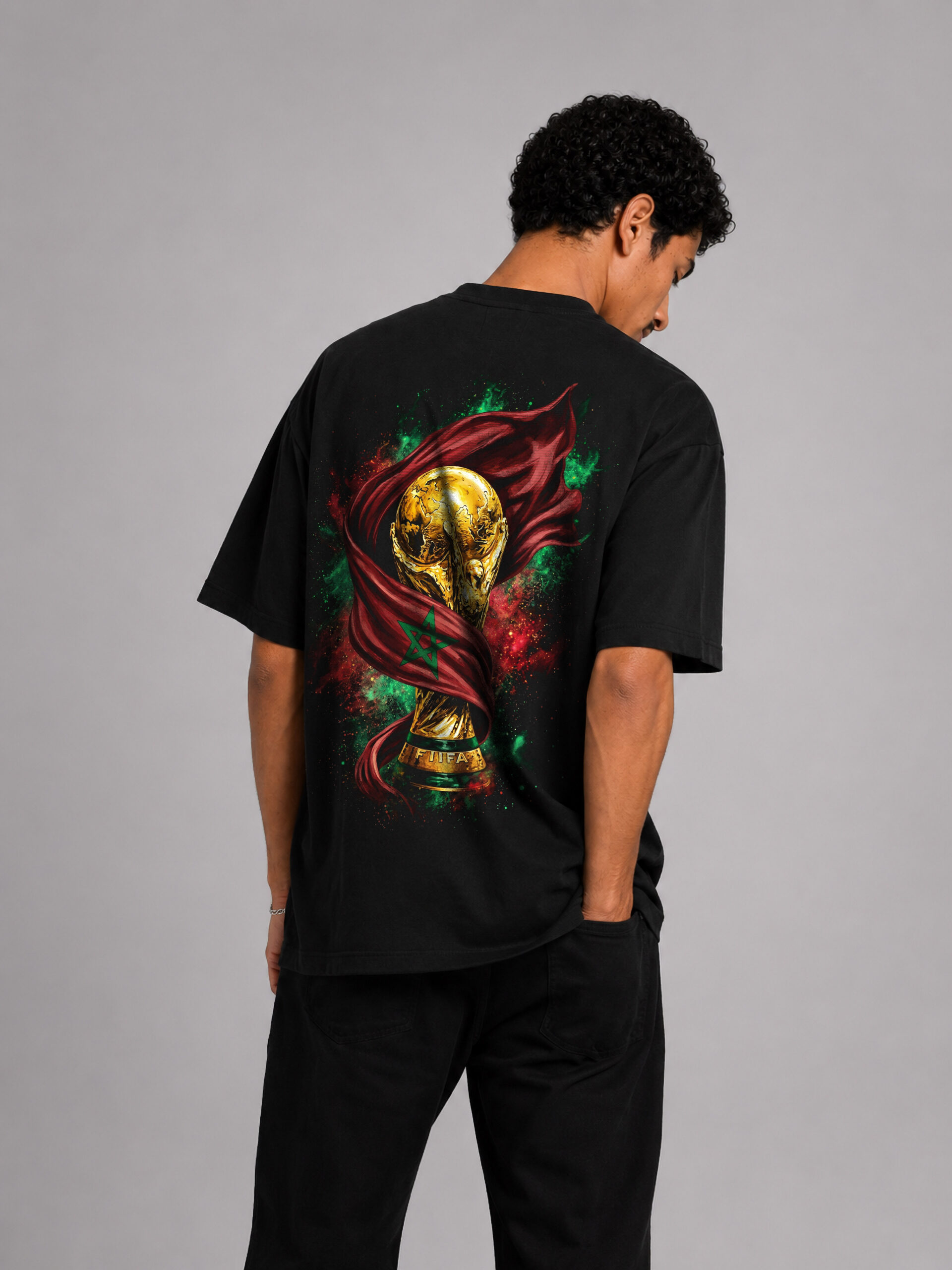 T-shirt World Cup Trophy & Moroccan flag | DON ELEVEN